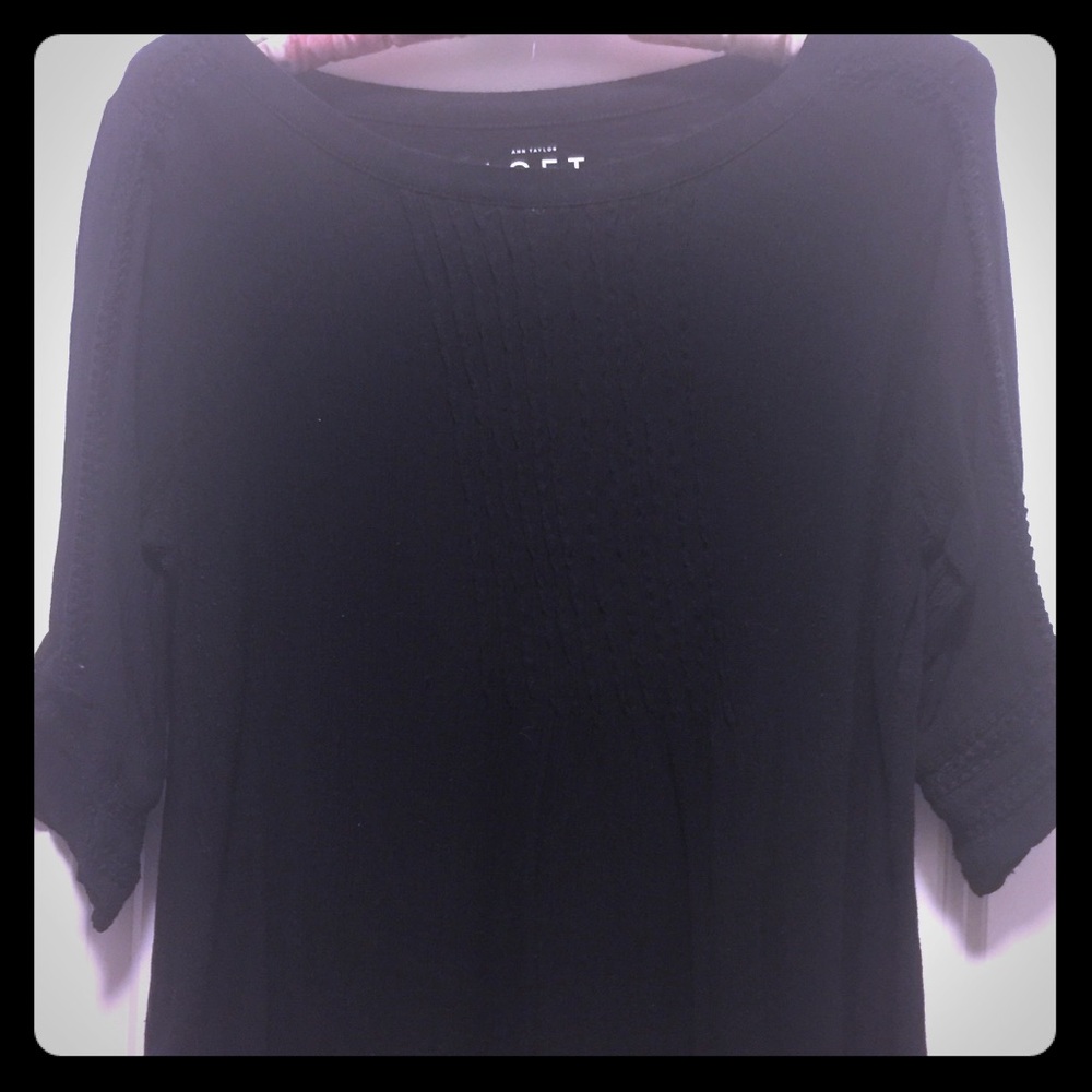 3/4 length black top, Loft